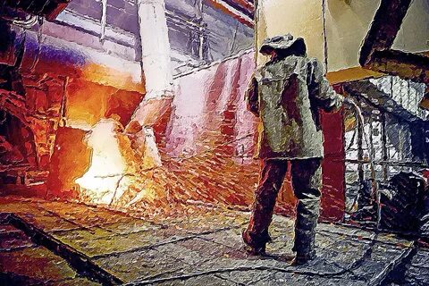 Работа металлургического предприятия