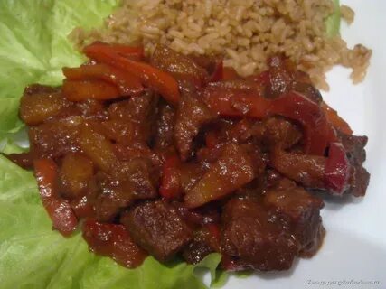Говядина с перцем и кунжутом