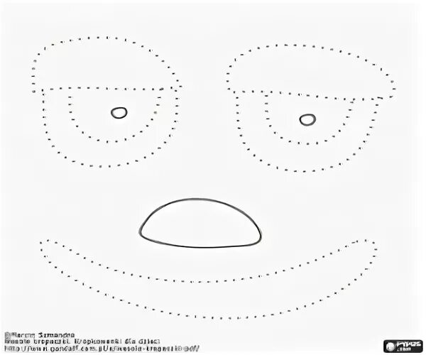 Trace face. Dotted line face. Trace face. Обвести по точкам. Trace face.