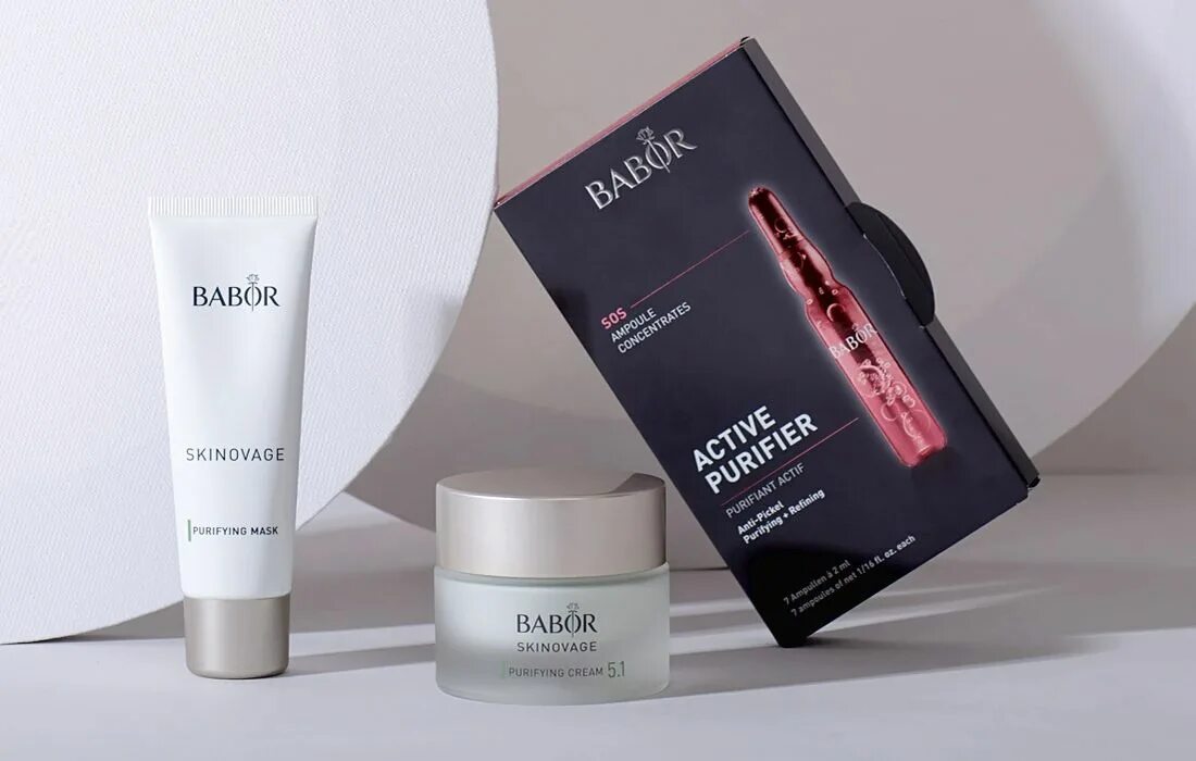 Косметика бабор купить. Маска для проблемной кожи Babor Skinovage. Babor Skinovage Purifying Mask. Babor ампулы для проблемной кожи Active Purifier 7х2 мл. Немецкая косметика бренды.