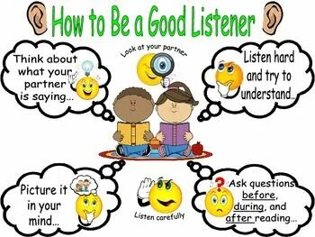 Were listened. How to be a good listener.