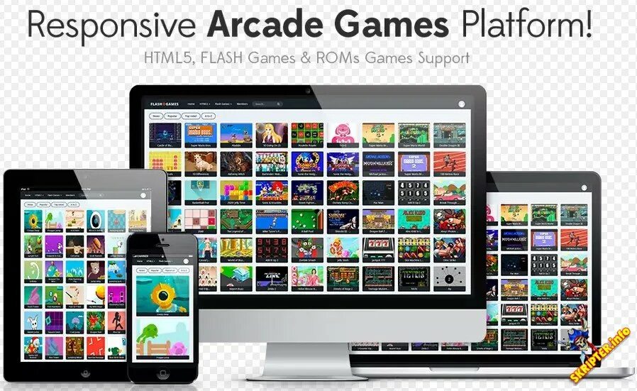 Html5 Gaming Portal. ROMS games. Gamer Arcade script. Game html file game