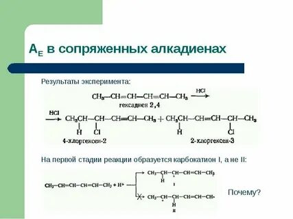 Реакция полимеризации алкадиенов