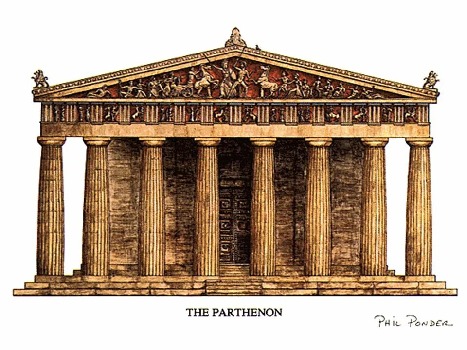 Античная стоя. Храм Парфенон золотое сечение. Греческий храм Парфенон из бумаги. Золотое сечение в архитектуре Парфенон. Золотое сечение в древней Греции.