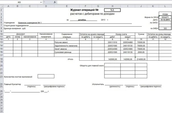 Журнал операций. Журнал операций пример заполнения. Форма 0504071. Журнал операций по доходам. Журнал операций ф 0504071