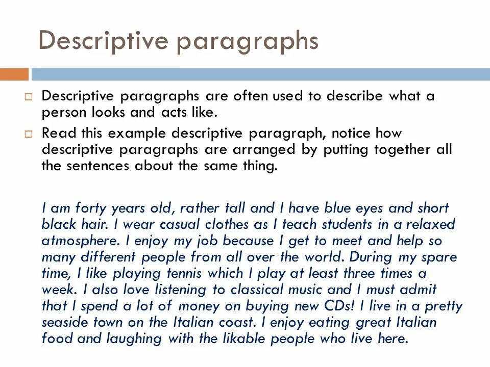 Descriptive paragraph. Descriptive paragraph examples. Description of a person example. Descriptive paragraph structure. Paragraphs examples