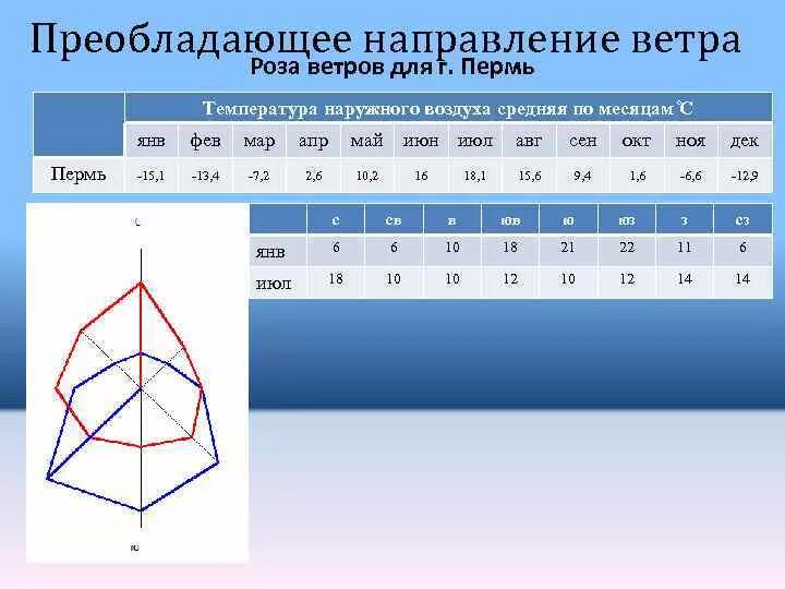 Направление ветров за январь 2024