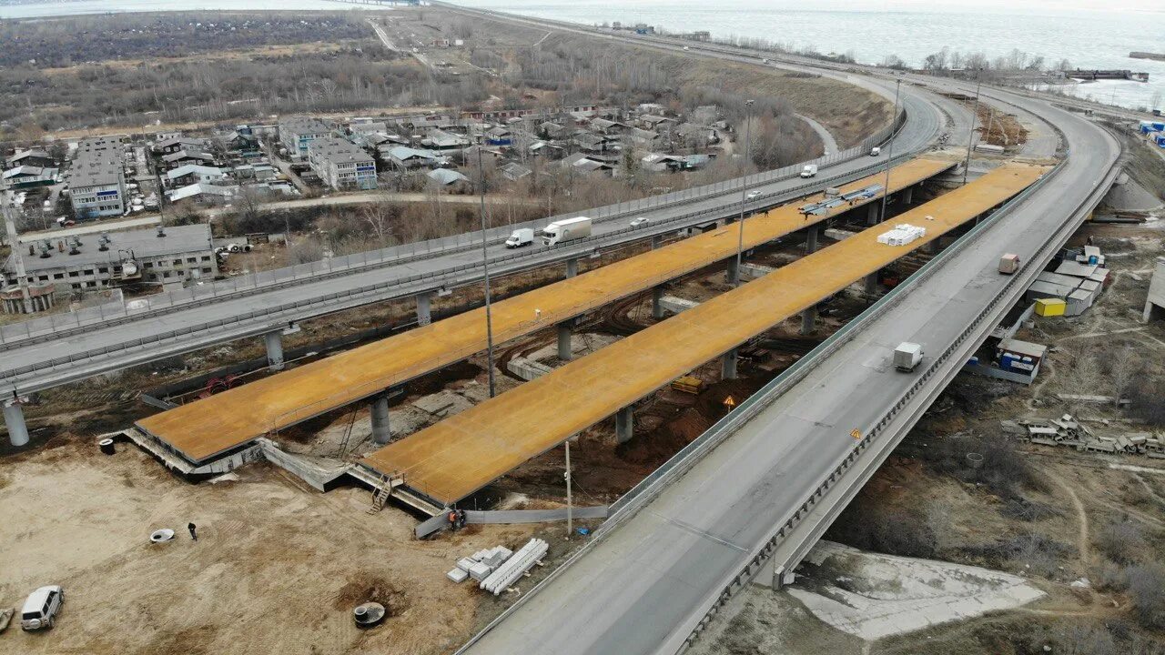 Новые дороги ульяновска. Развязка президентского моста Ульяновск. Ульяновск 2 моста. Новая развязка президентского моста Ульяновск. Путепровод Ульяновск мост.