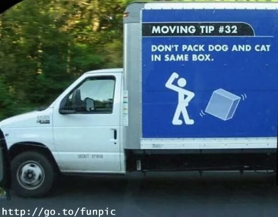 The same box. Moving Tips. Funny moving pictures. Moving humor. Moving in funny pics.