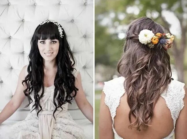 прическа на свадьбу распущенные волосы с челкой. прически с челкой до и после. локоны на длинные волосы с челкой. длинные распущенные волосы с челкой. распущенные волосы с челкой.