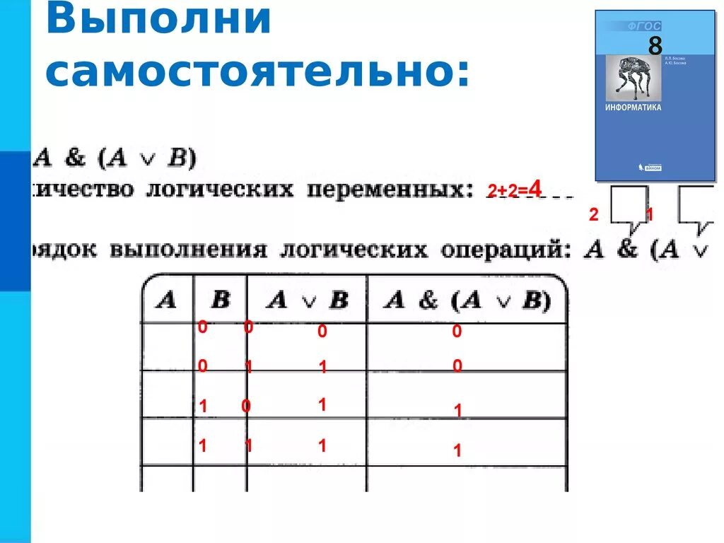 Порядок выполнения логических операций. Логические операции в информатике. Таблица истинности Информатика. Таблица логических переменных.