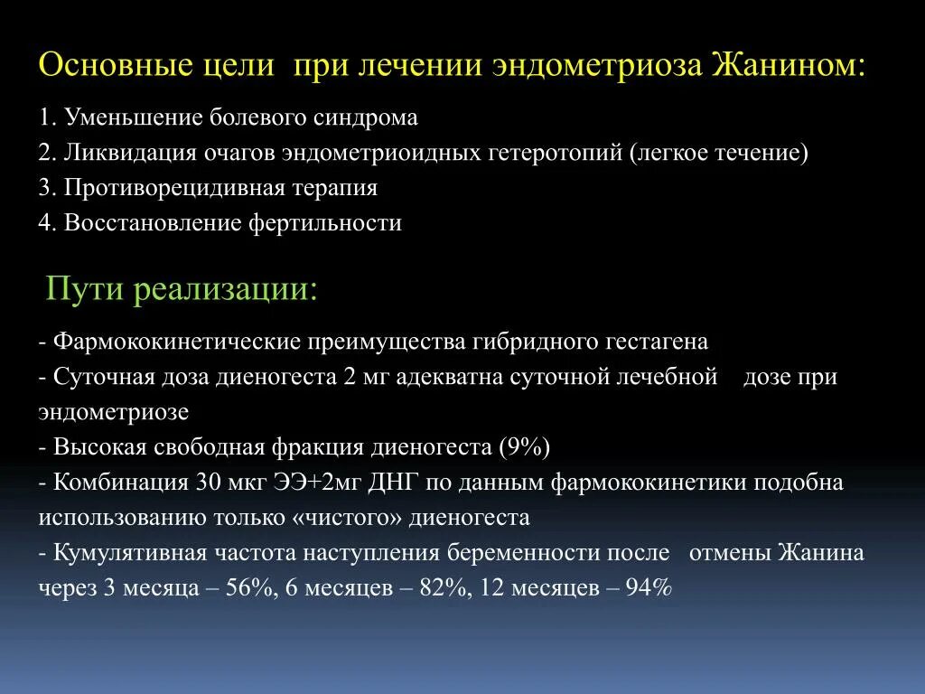 Лечение эндометриоза отзывы женщин. Жанин схема приема при эндометриозе. Жанин таблетки при эндометриозе. Противорецидивная терапия эндометриоза. Жанин при эндометриозе схема.