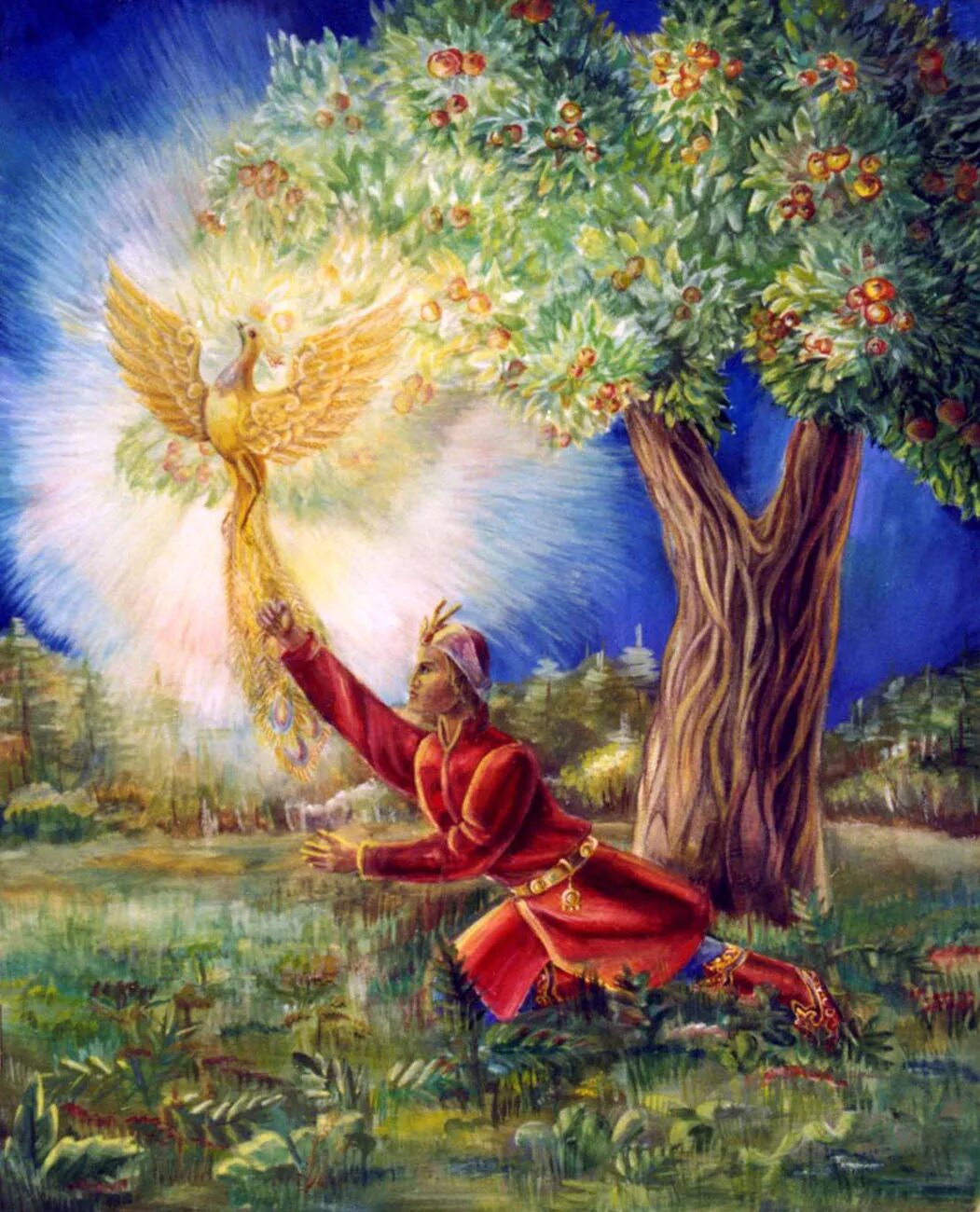 жар птица в русском фольклоре. жар птица в русском фольклоре. иван царевич яблоня с золотыми яблоками. жар птица в русском фольклоре. жар птица в сказке конек горбунок.