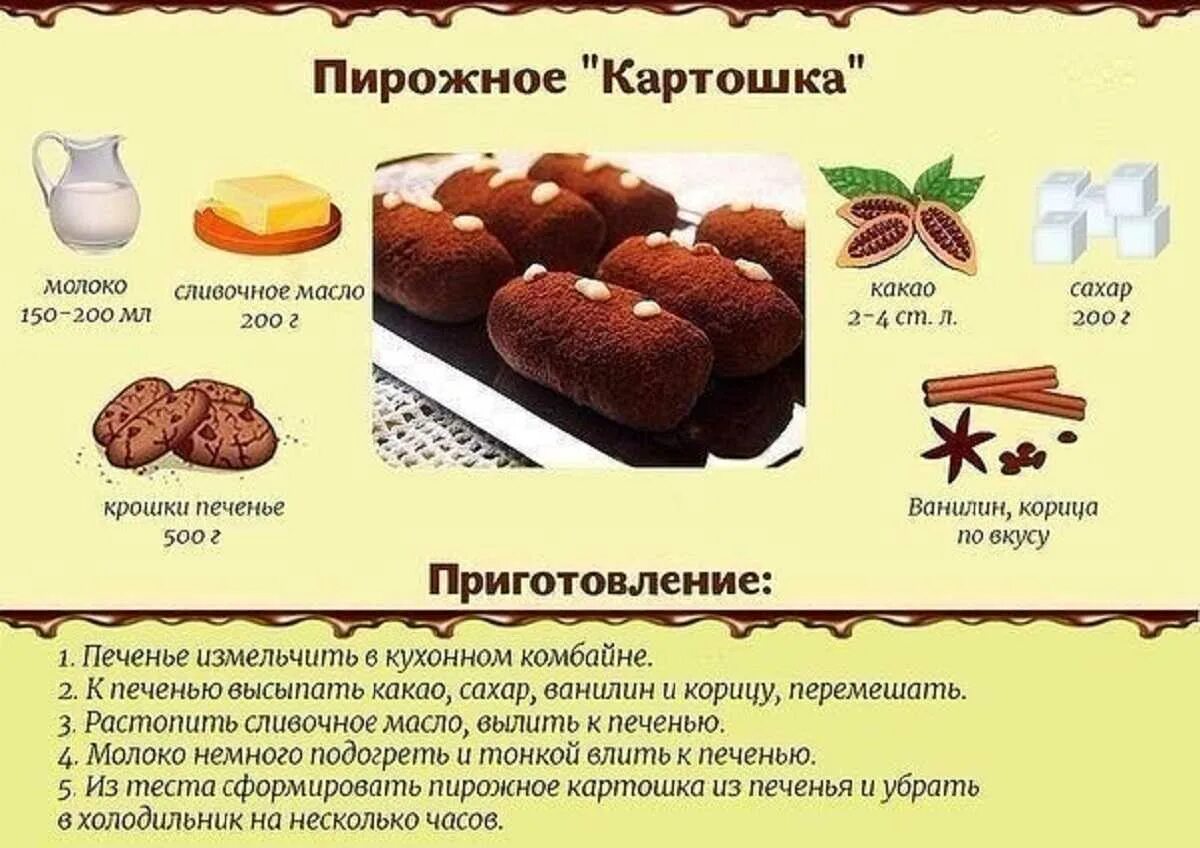 Простой рецепт пирожное картошка из печенья. Пирожное "картошка". Пирожное картошка рецепт. Рецепт для приготовления пирожных картошка. Рецепт картошки кондитерской.