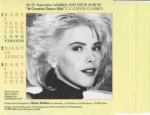 Catch me baby. C C catch. Cc catch 1989. Baby i need your Love c. c. catch сингл. C.C.catch CD.