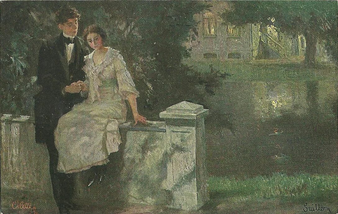 Признание романс. Franz Guillery 1862 1933. Художник Franz Guillery.