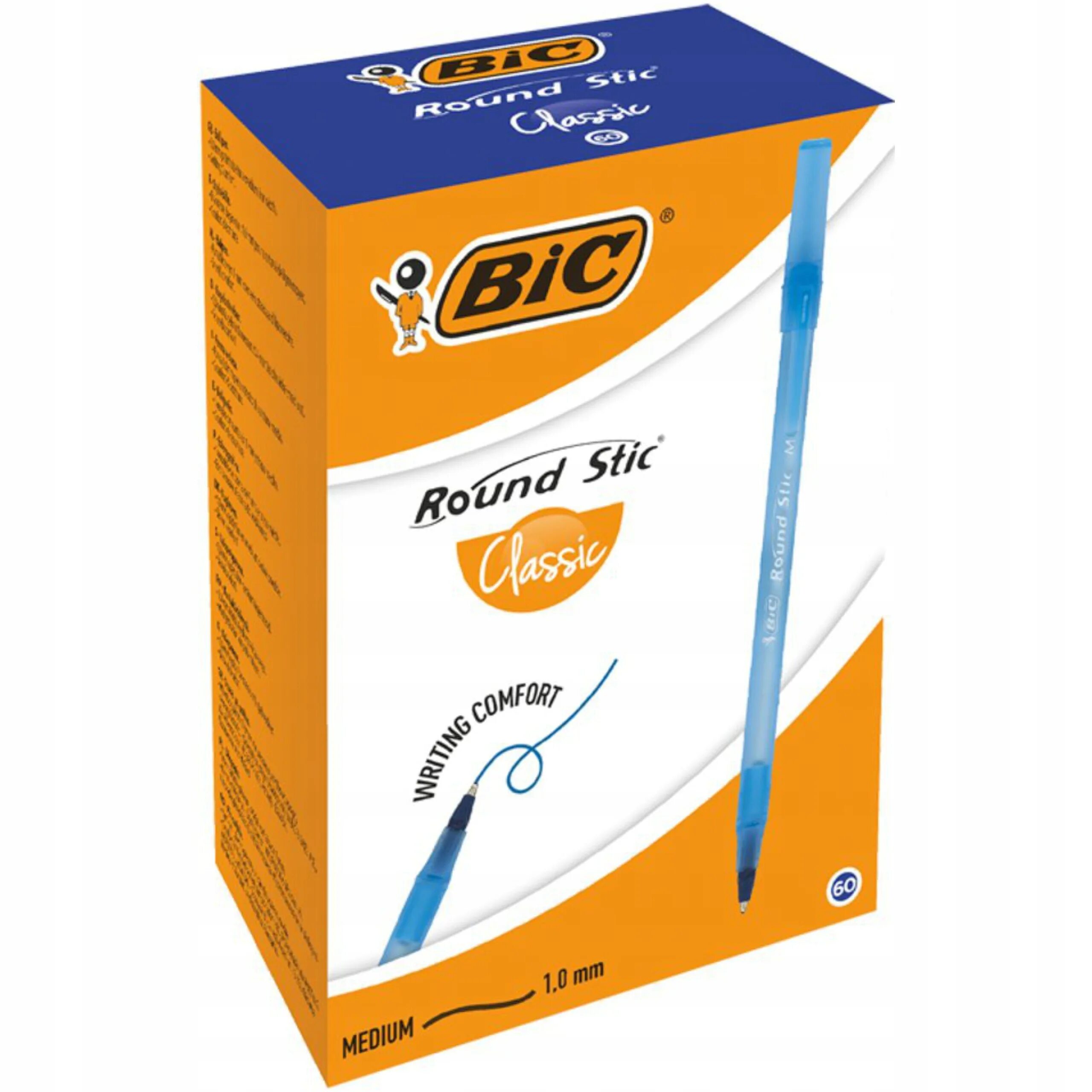 Ручка шариковая BIC "Round Stic", синяя, корпус голубой, узел 1 мм,. Ручка шариковая BIC Round Stic. Ручка шариковая BIC раунд стик синяя, 921403,0,32 мм. Ручка BIC Round Stic синяя. Round stick