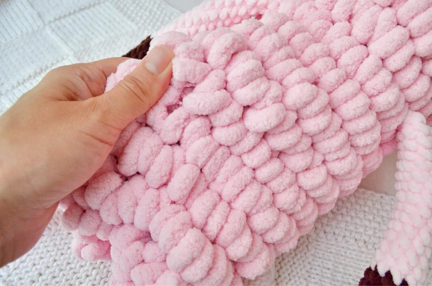 плюшевая пряжа что можно связать крючком