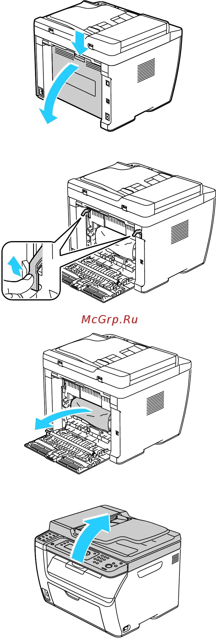 Xerox застряла бумага