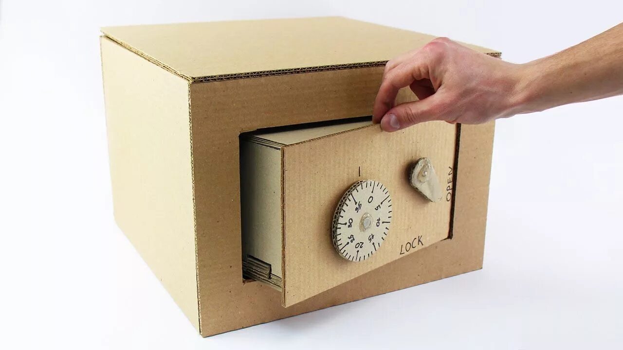 Что можно сделать из картона механизм Wow! Amazing DIY Personal Bank Saving Coin from Cardboard YouTube