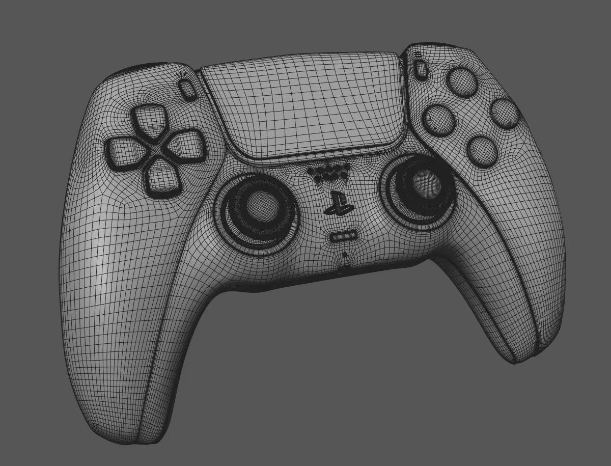 Controller 3d model. Playstation 5 3d model. ps5 3d model. лоу поли плейстейшен. low poly playstation.