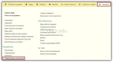 Как составить графики в зуп