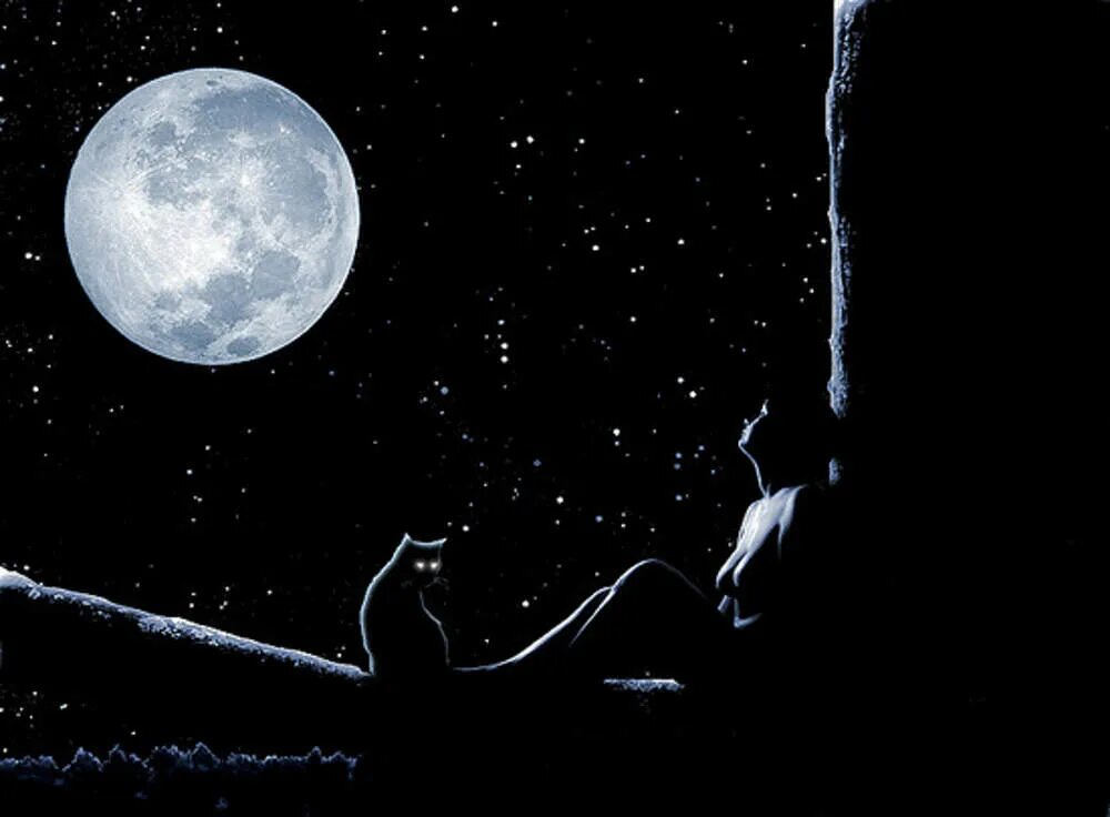 Луна иллюстрация. Ночь Луна. Луна и звезды. Одиночество в ночи. Ночью одиноко спать