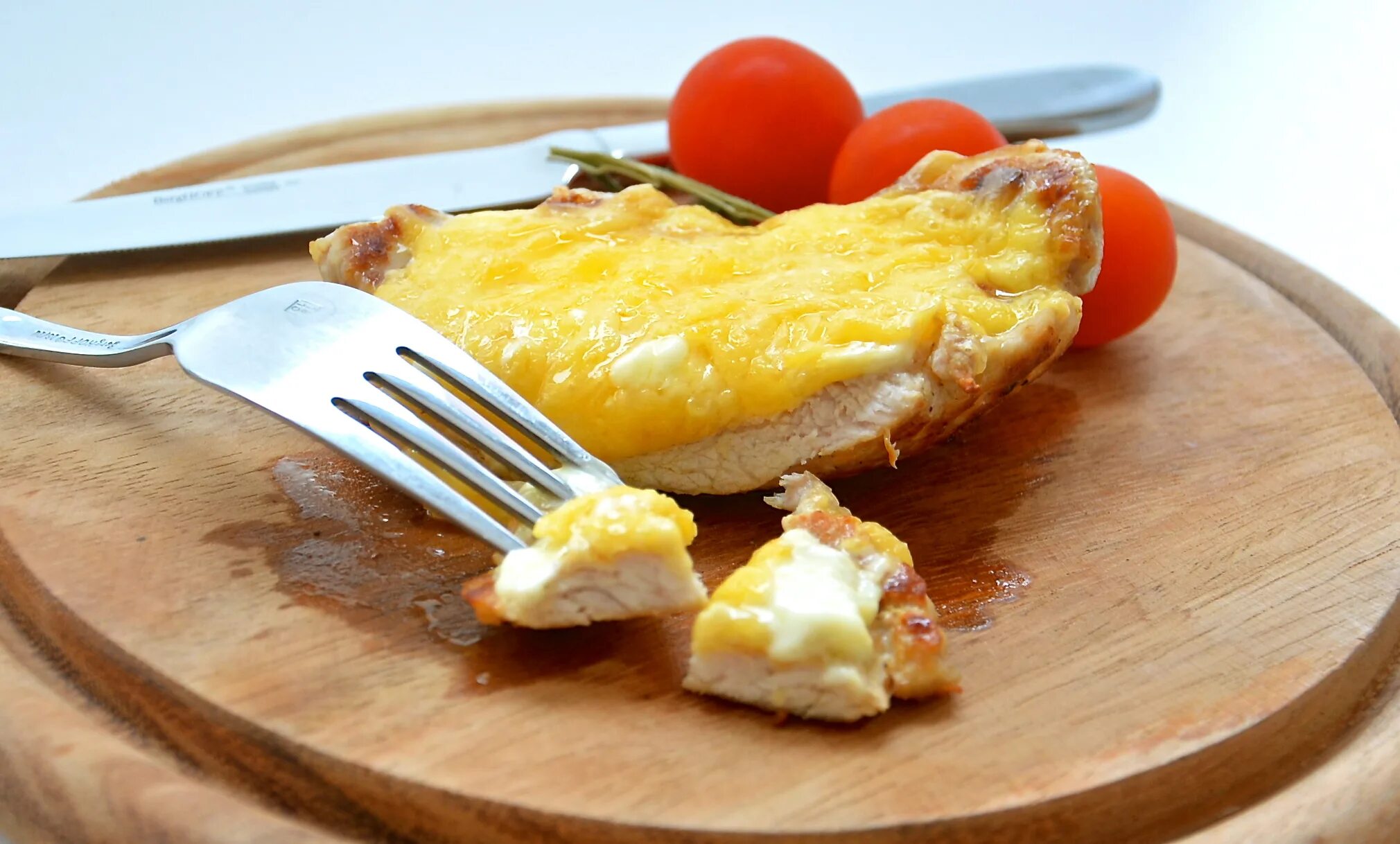 Куриные отбивные с сыром фото