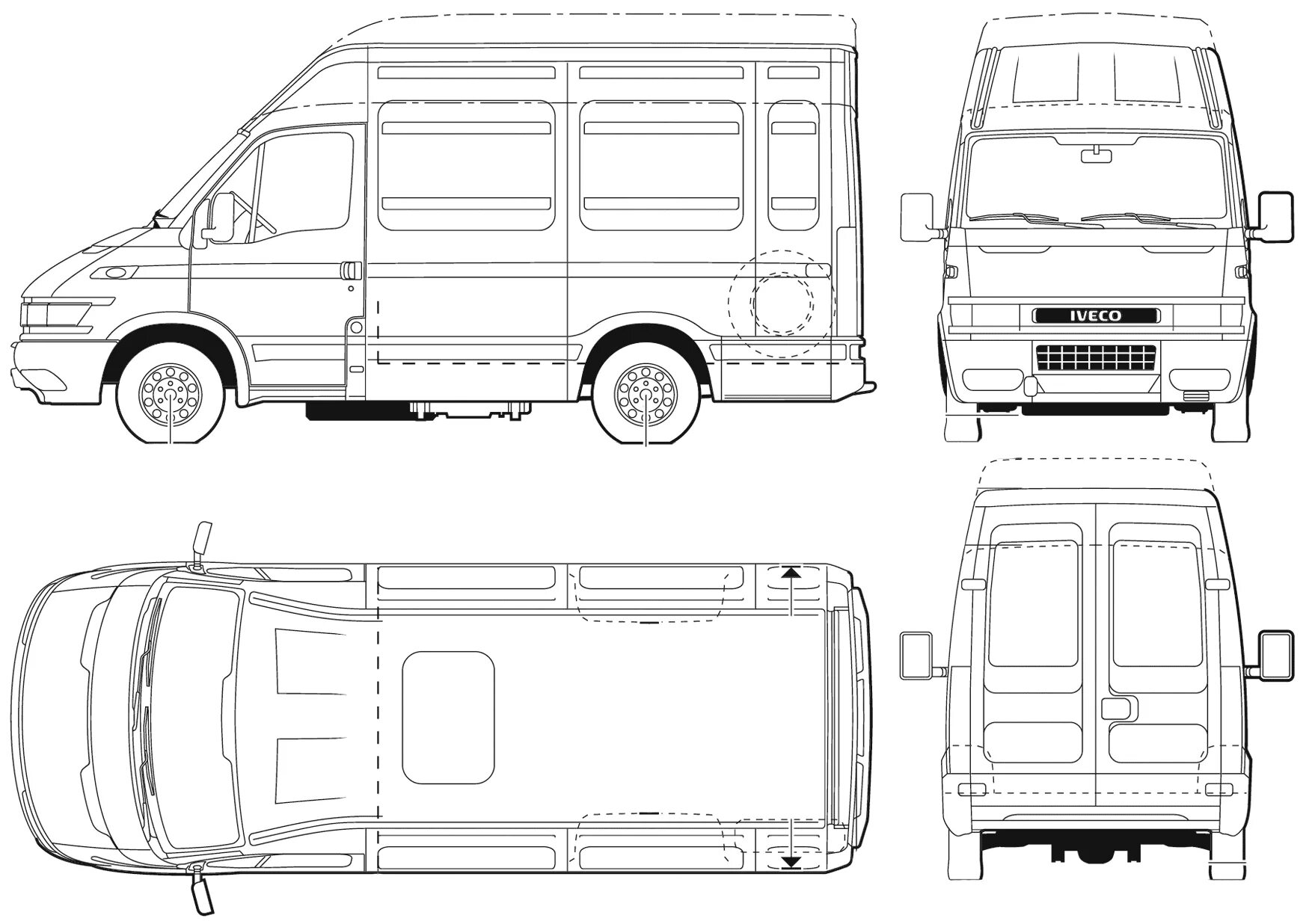 Iveco Daily 35s14. Габариты Ивеко Дейли фургон. Iveco Daily 2005 габариты. Iveco Daily чертеж. Ивеко дейли характеристики