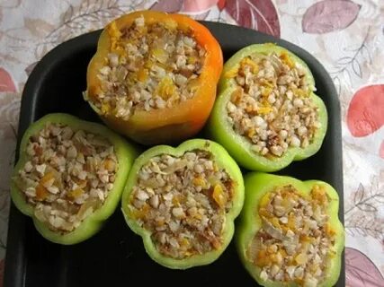 Овощи фаршированные гречкой
