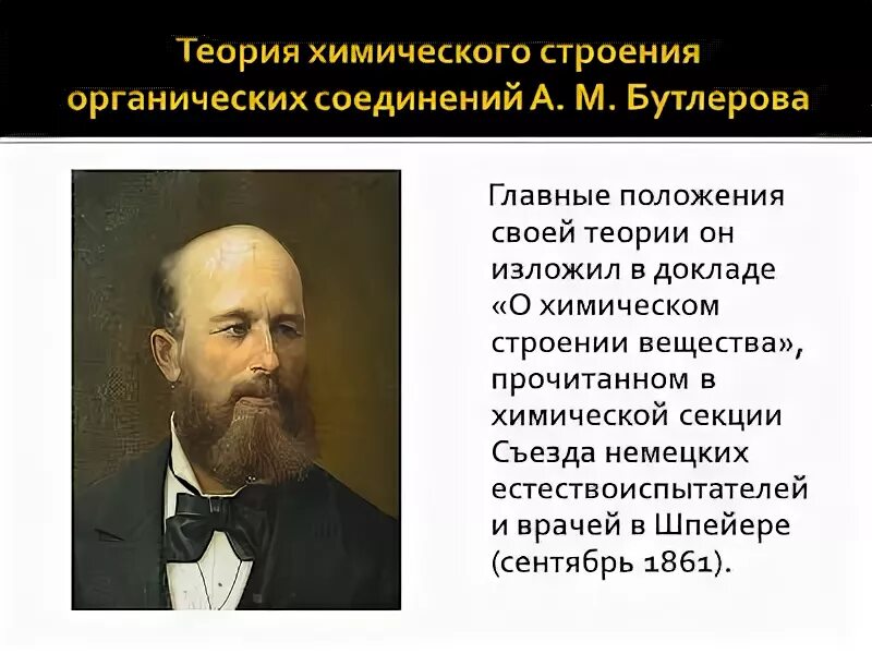 Бутлеров и теория строения органических соединений. Теория строения органических соединений а.м бутлерова.