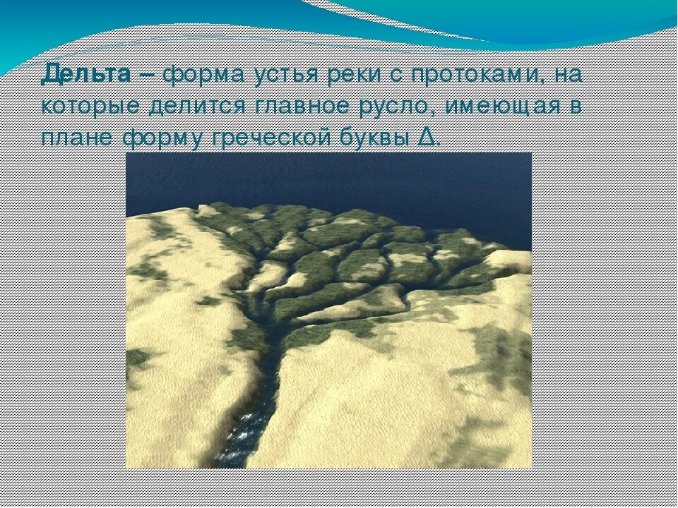 Устье каких рек образует обширную дельту. Форма устья реки с протоками, на которые делится главное русло -это. формы устья дельта. формы устьев рек.