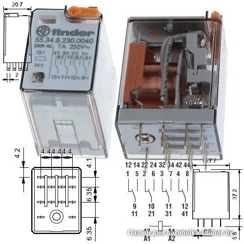 Промежуточное реле 55.34.8.230.0040. Реле Finder 55.34.8.230.0040. Реле промежуточное 7а 230vac 55.34.8.230.0050 Finder. Реле Finder 55.34.8.230.0040 схема.
