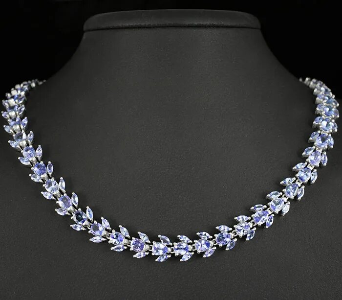 Колье из танзанита. Бусы из танзанита натурального. Колье из танзанита. Бусы из танзанита на ювелирочке. Бусы из танзанита.