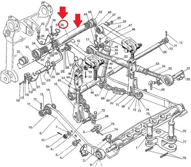 Схема навески мтз. Навеска трактора МТЗ 1523. Нижний вал задней навески МТЗ-82. Навеска МТЗ 1523 задняя.