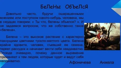 Белена объелся