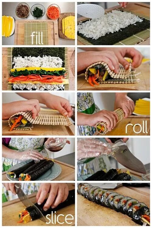 Bulgogi Kimbap (Bulgogi Seaweed Rice Rolls) Recipe Sushi recipes, Seaweed rice r