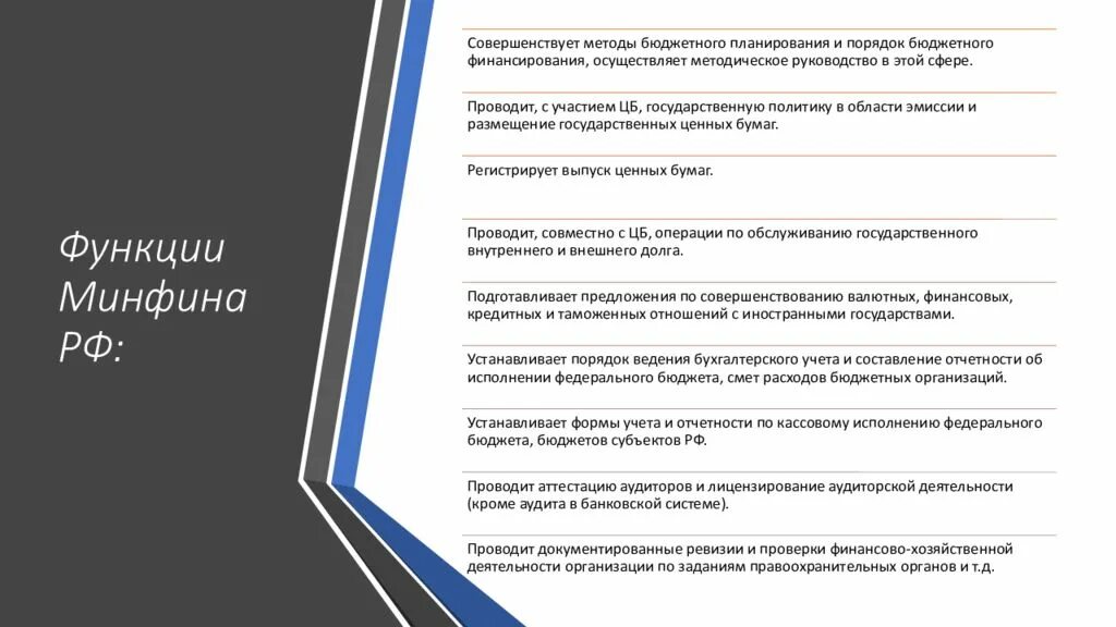 Министерство финансов Российской Федерации функции. Задачи и функции Министерства финансов РФ. Минфин РФ цели задачи функции. Задачи полномочия Министерства финансов РФ.