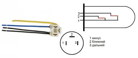 Лампа h4 распиновка