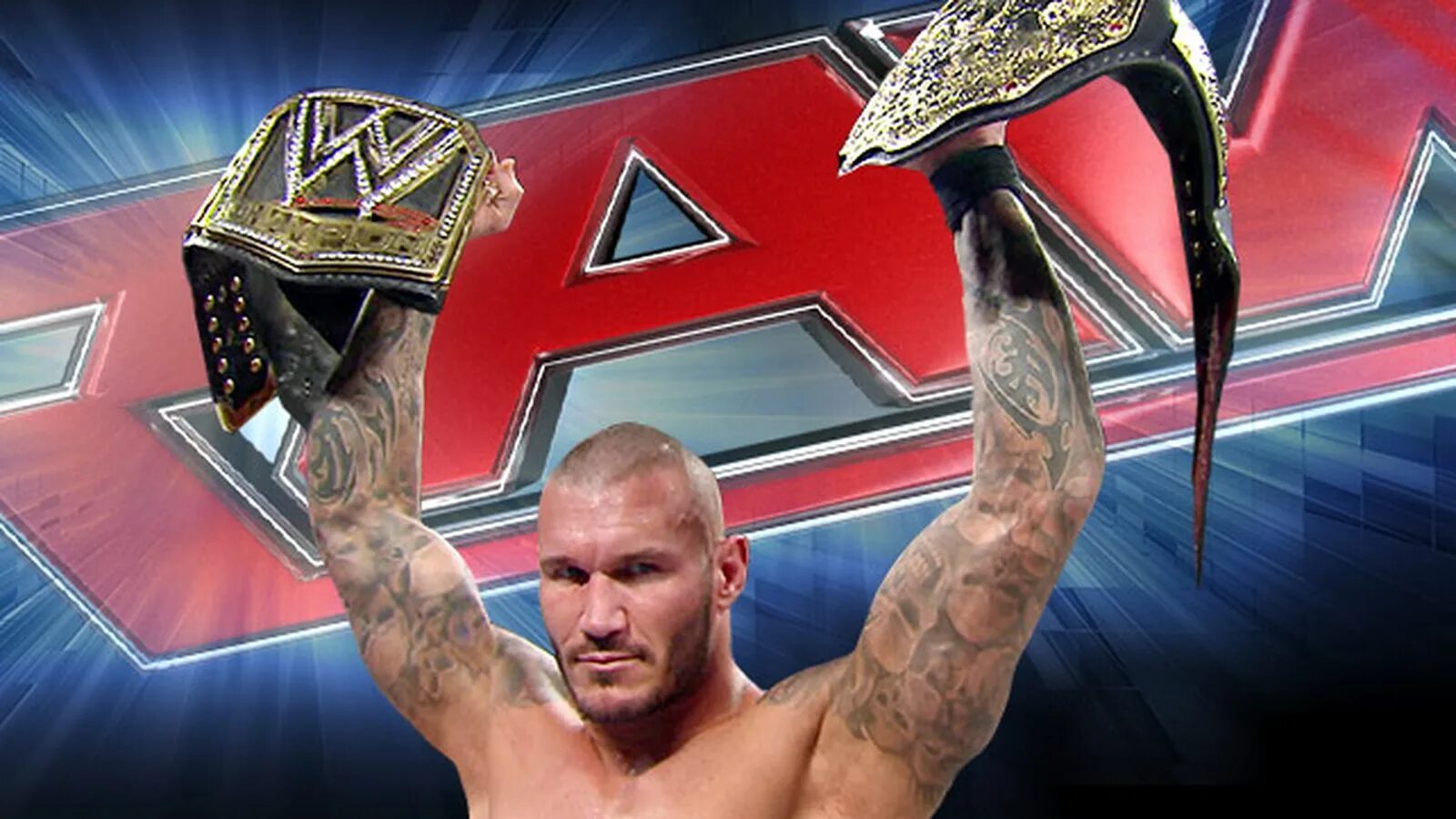 Randy Orton World Heavyweight Champion. WWE Raw 2013. WWE World Heavyweight Championship Dean Amdrose.