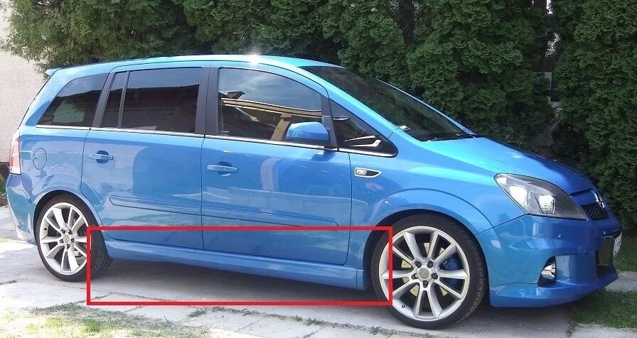 Накладки опель зафира б. Opel Zafira OPC. Опель Зафира б OPC. Пороги для Opel Zafira b. Опель Зафира 2012 обвес.