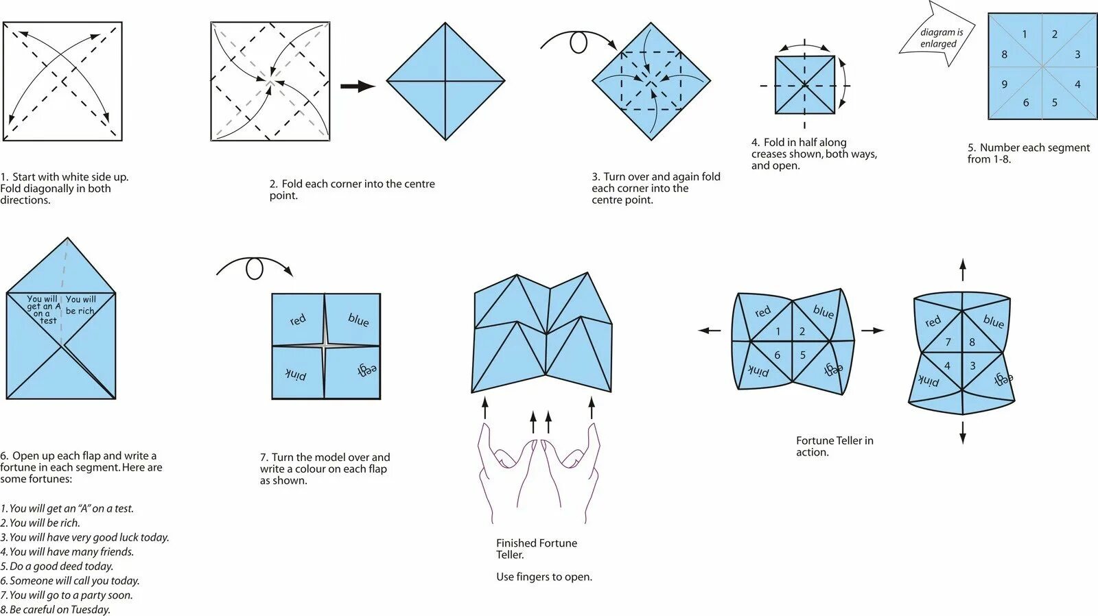 Инструкция как сделать из бумаги. Как делать гадалку из бумаги поэтапно. Гадалка оригами из бумаги для детей схема. Как сложить гадалку из бумаги пошагово. Оригами из бумаги гадалка схема как делать.