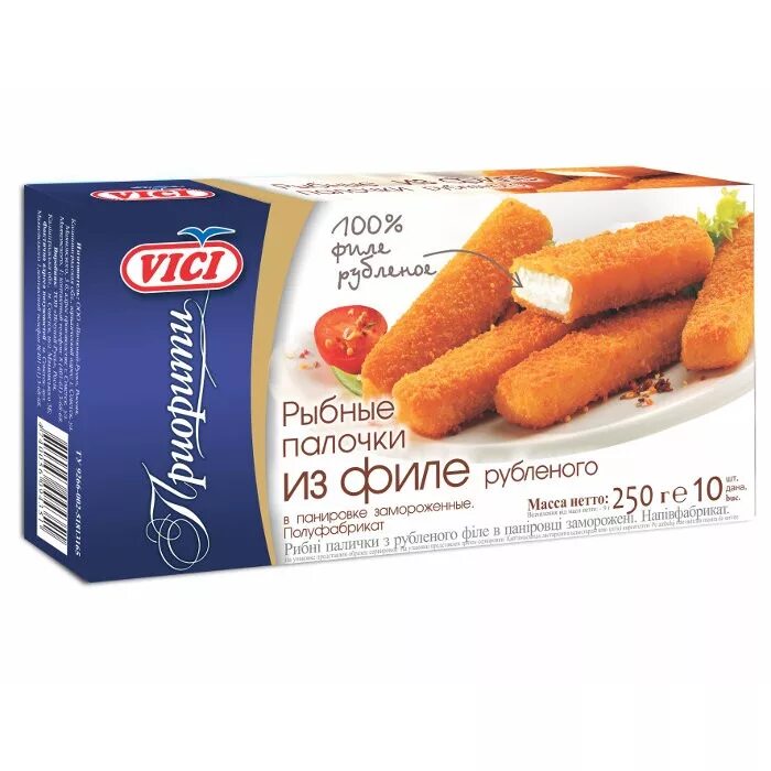 Vici приорити. Палочки рыбные приорити 250 вичи. vici рыбные палочки из филе. рыбные палочки в панировке vici.