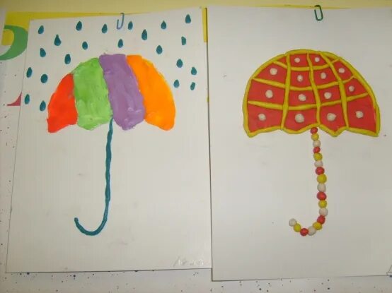 Лепка зонтик средняя группа. Пластилинография зонтик. Лепка цветные зонтики. Аппликация зонтик. Аппликация цветные зонтики.