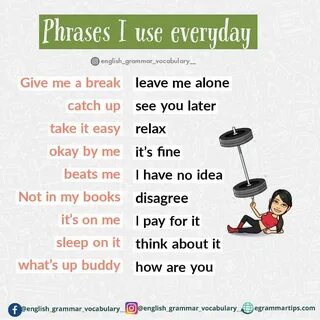 english grammar vocabulary ✌ on Instagram: "Everyday phrases! 