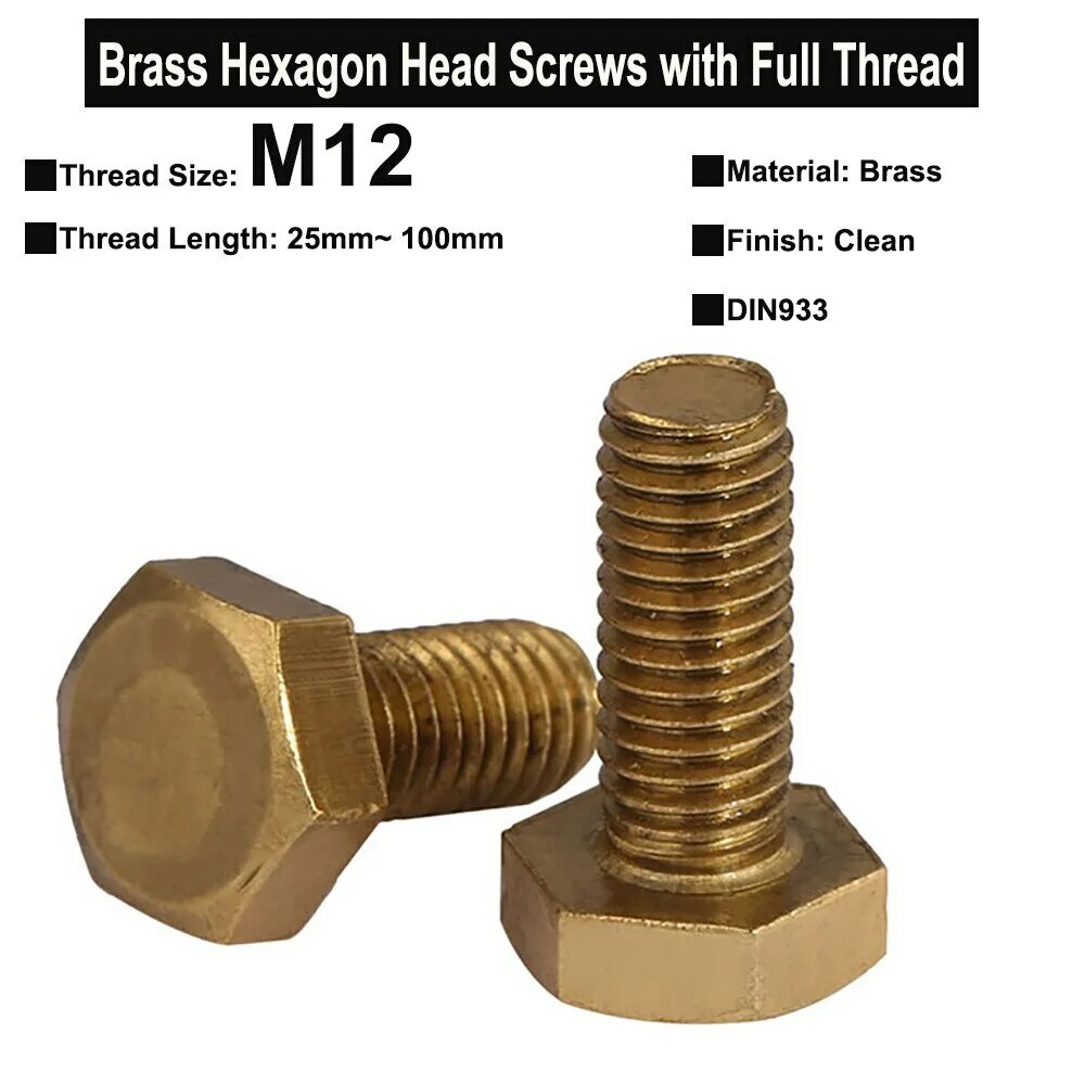 Резьба 75 мм. Болт m10 x 100 din933. Brass Bolt m6x25. Din 933 латунь. Болт 16х60 din 933.