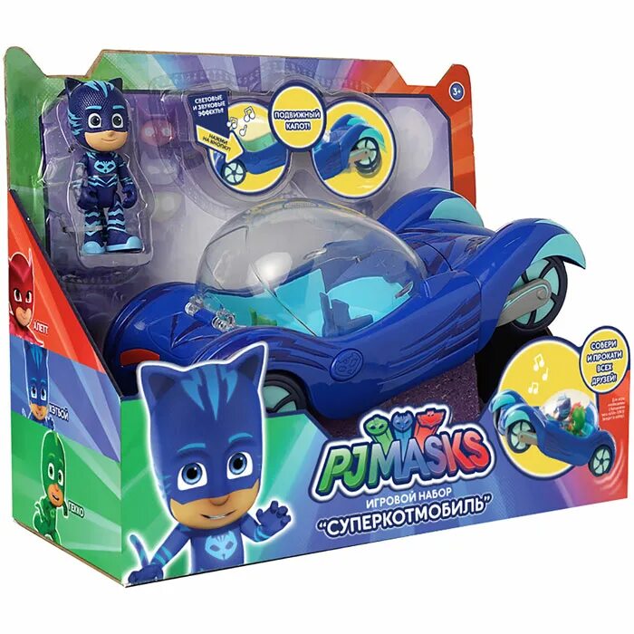 Игровой набор "герои в масках. Геккомобиль". Фигурка Intertoy PJ Masks Кэтбой 33282. Герои в масках автомобили. Набор герои в масках на машинах.