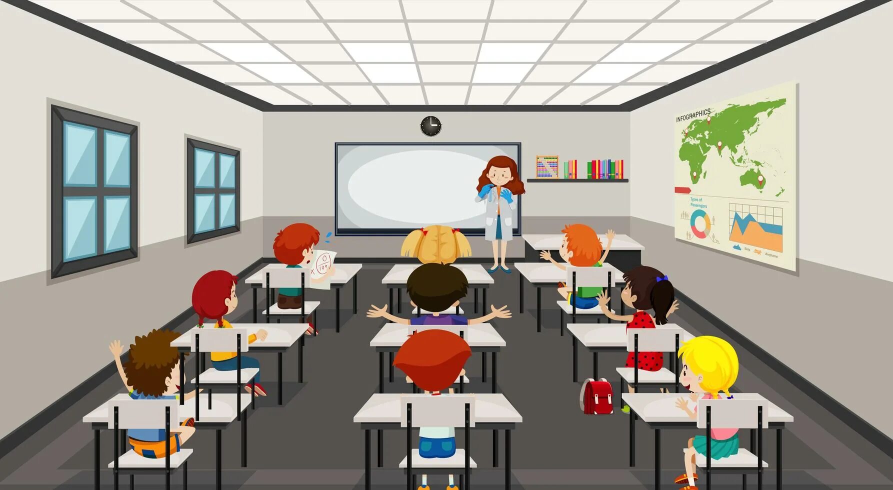 There were some students in the classroom