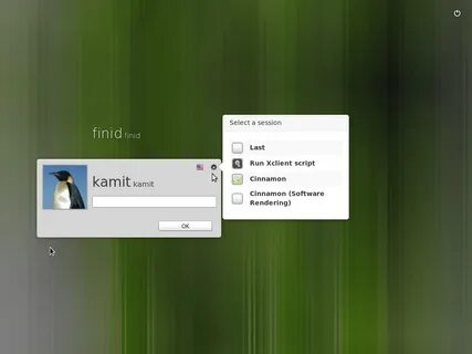 Экраны входа linux