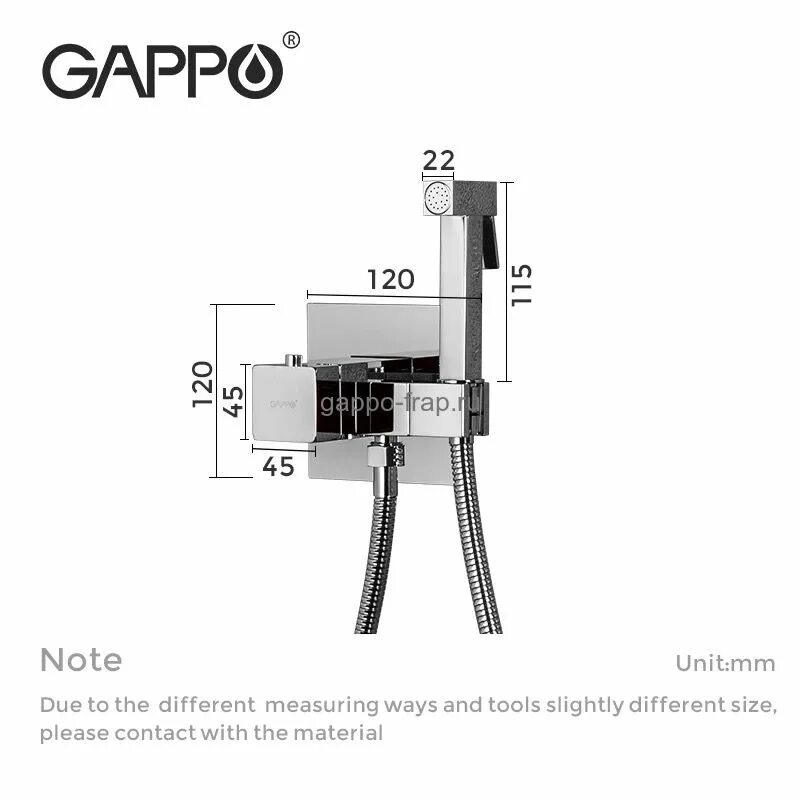 Gappo Jacob g7207. Смеситель с гигиеническим душем Gappo g7207-6.